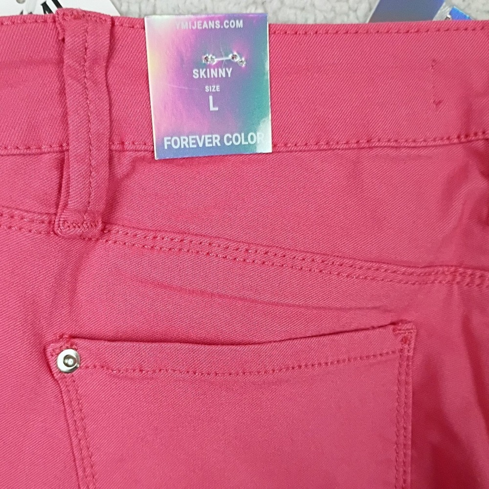 YMI Skinny Pants Women Size L 31X29 Shell Pink Forever Color Hyper Stretch - Picture 8 of 12